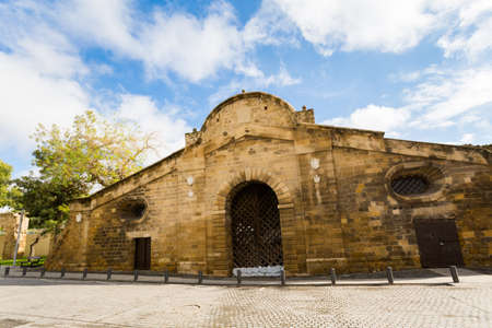 Beautiful old architecture full of street art in cypriot Nicosia. Cityscape taken on Cyprus island.の写真素材