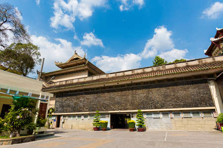 Beautiful oriental architecture of Vietnam history museum in Ho Chi Minh. Bao tang lich su, Saigon.のeditorial素材
