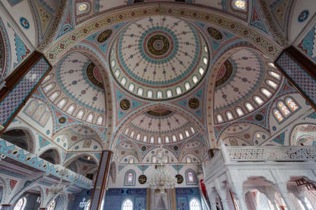 Manavgat, Turkey: 15 April 2019. Beautiful architecture of Mrk. Kulliye Cami in Manavgat city in Turkey, Antalya. Beautiful sacral building.のeditorial素材