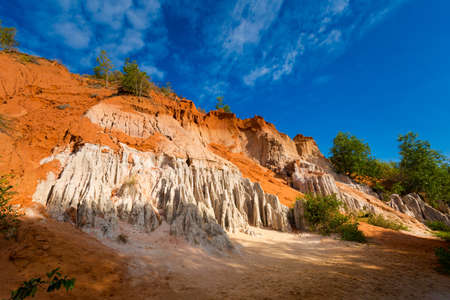 Fairy Springs - Suoi Tien in Mui Ne, Phan Tiet area in Vietnam. Landscape with blue sky.の写真素材