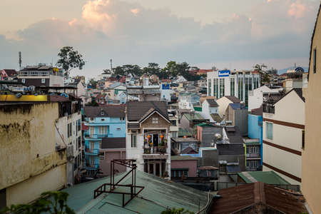 Dalat, Vietnam - February 12, 2020: Sightseeing in beautiful city. Architecture and details.のeditorial素材