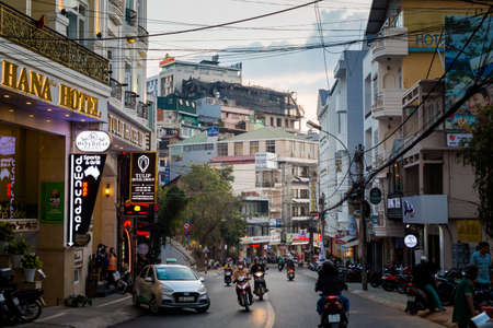 Dalat, Vietnam - February 12, 2020: Sightseeing in beautiful city. Architecture and details.のeditorial素材