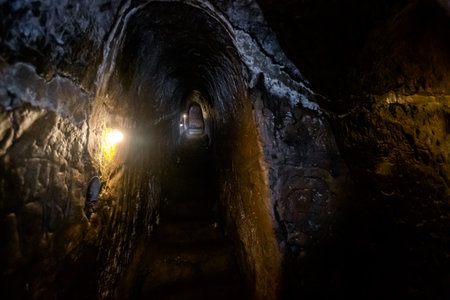 Vinh Moc tunnels in Vietnam, Quang Tri, Donh Ha.の写真素材
