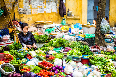 Hanoi, Vietnam - March 2020 :Beautiful landmark of Vietnam capital city, Hanoi.のeditorial素材