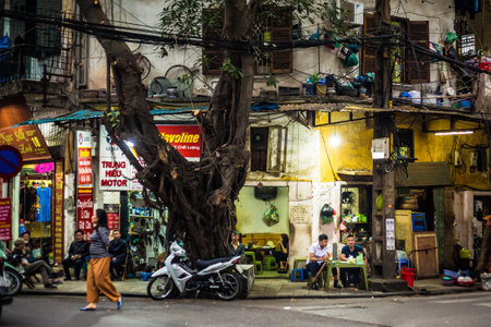 Hanoi, Vietnam - March 2020 :Beautiful landmark of Vietnam capital city, Hanoi.のeditorial素材