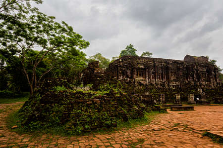 Beautiful sacred ruins of My Son Sanctuary in Hoi An, central Vietnam.の写真素材
