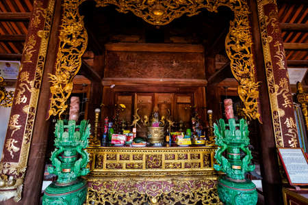 Dinh Pagoda in Quan Lan island, Bai Tu Long Bay, Vietnam. Photo taken in south east Asia, Ha Long area.のeditorial素材