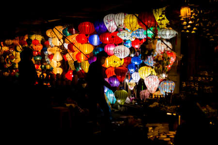 Hoi An, Vietnam - February 2020: Beautiful landmark of Vietnam world heritage city Hoianのeditorial素材