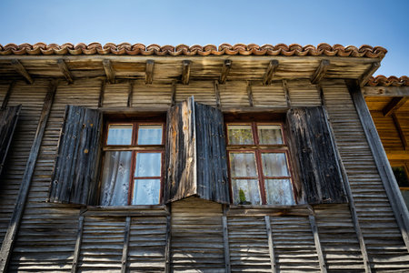 Summer in beautiful Sozopol town in Bulgaria. Landscape with blue sky