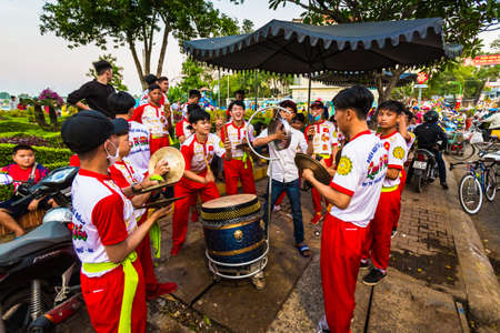 Chau Doc, Vietnam - January 2020: Beautiful landmark of Vietnam little cityのeditorial素材