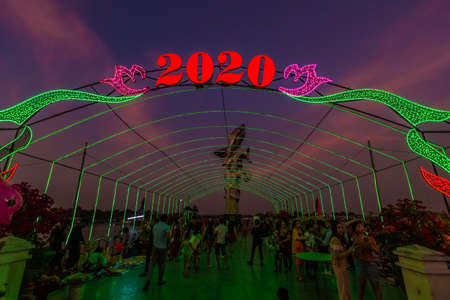 Chau Doc, Vietnam - January 2020: Beautiful landmark of Vietnam little cityのeditorial素材