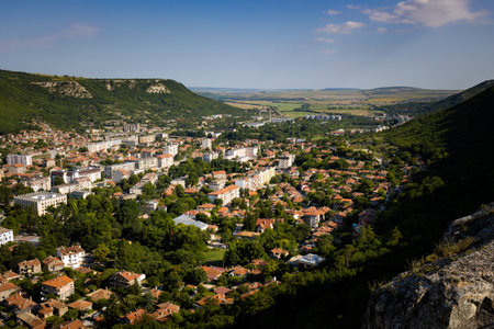 Summer beautiful photo of Ovech Fortress in Provadia, Bulgaria, Varna province. Landscape with blue skyのeditorial素材