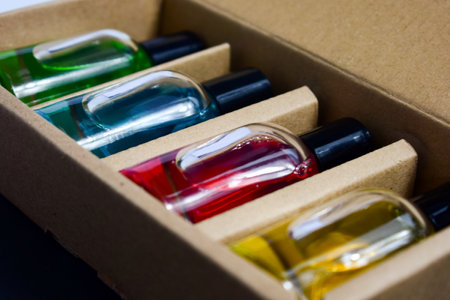 Perfume set in box paper package