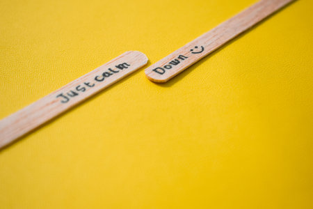 stick of ice cream with the words Just calm down. Motivational quotes, optimism, positive words....