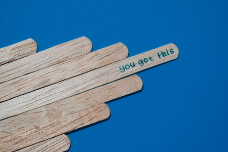 stick of ice cream with the words you got this. Motivational quotes, optimism, positive words.の写真素材
