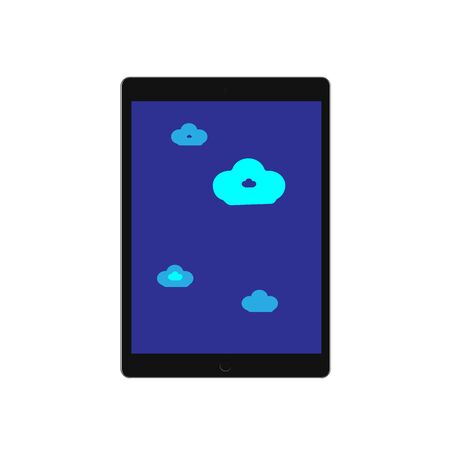 Modern touchscreen tablet realistic.Catchy mockup vector concept