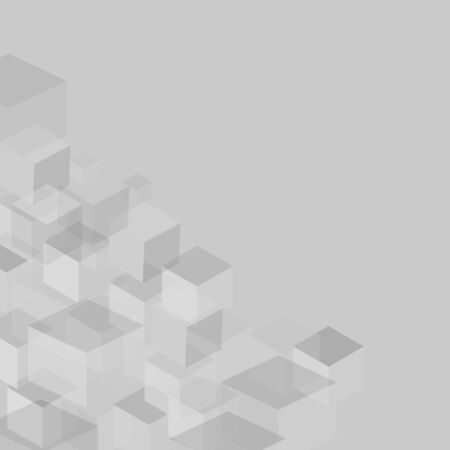 Abstract geometric shape from gray cubes. Vector background can be used in cover designのイラスト素材
