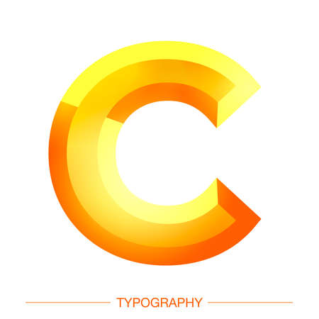 3D Sunshine letter bold style modern typographyのイラスト素材