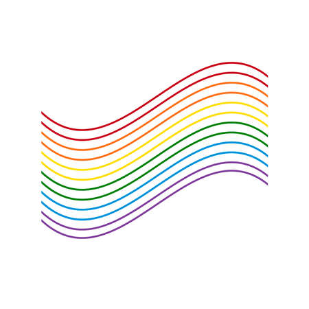 LGBT symbol.Gay parade slogan. Rainbow flag background.のイラスト素材