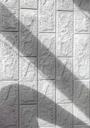 Modern white brick wall texture .