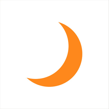 The crescent moon. Minimalist design for background, cover, wallpaper, print, card, wall decor, social media.のイラスト素材