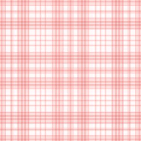 Checked seamless pattern in pink and white . A Sweet geometric plaid vector pattern design.のイラスト素材