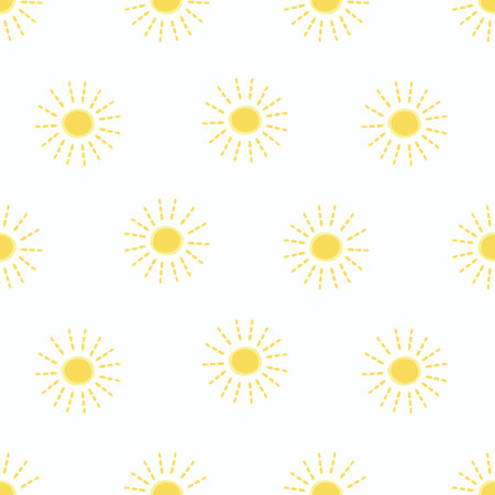 Sunshine background vector pattern. Vector seamless pattern design resource.