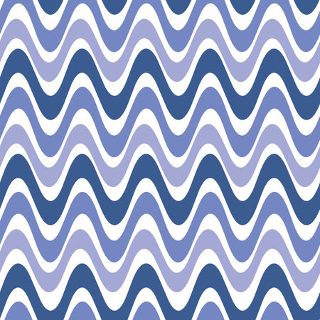 Abstract wavy line pattern design background. Vector geometric seamless element in blue and purple.のイラスト素材