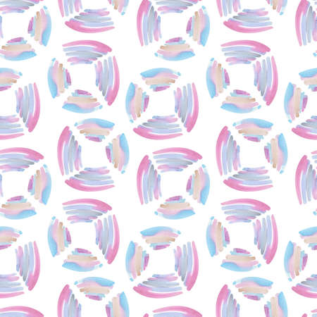 Watercolor abstract background. Blue and pink brush strokes. Cute seamless pattern. Kids...