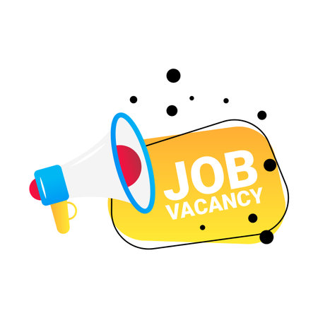 Job search vector flat illustration, isolated on the white background.のイラスト素材