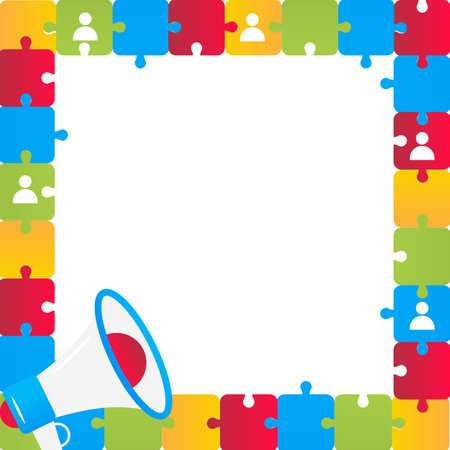 Job search vector flat frame for social media post.のイラスト素材