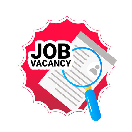 Job search vector flat illustration, isolated on the white background.のイラスト素材