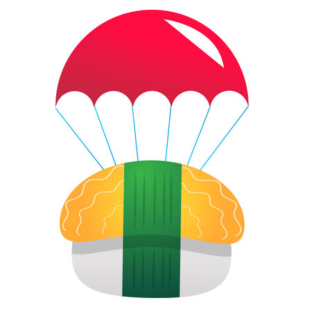 Japanese food flat illustration on the white background.のイラスト素材