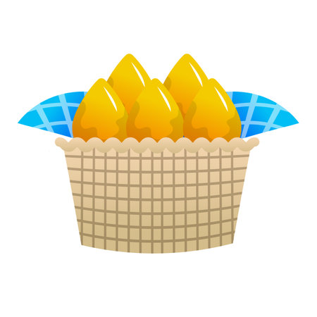 Coxinha Brazilian street food vector cartoon illustration.のイラスト素材