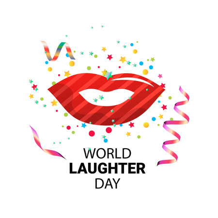 world laughter day vector illustration.のイラスト素材