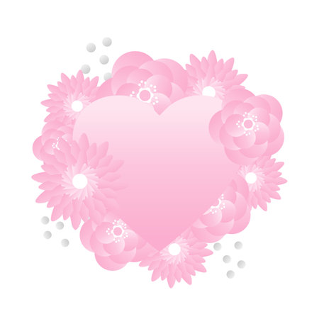 Spring Cute Flower Vector Cartoon Illustration on the White Backgroundのイラスト素材