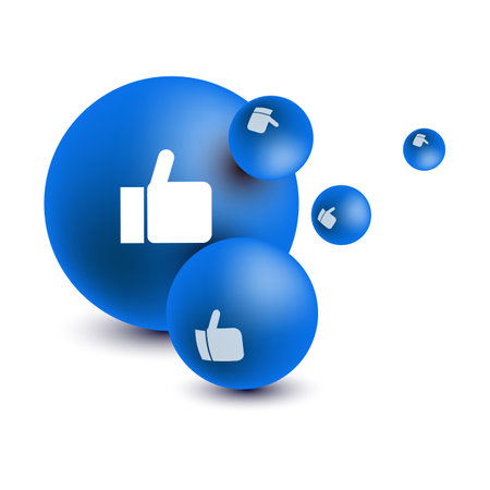 3D Social Media Platform Icon Vector Illustrationのイラスト素材