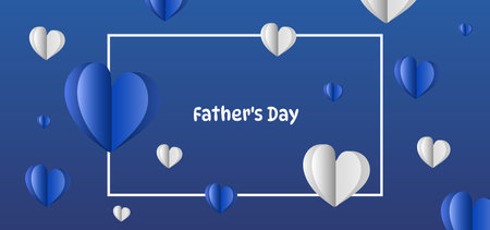 Happy Fathers day, vector cartoon background with copyspace.のイラスト素材