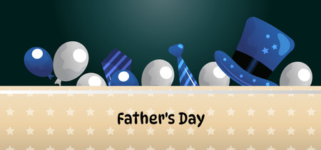 Happy Fathers day, vector cartoon background with copyspace.のイラスト素材