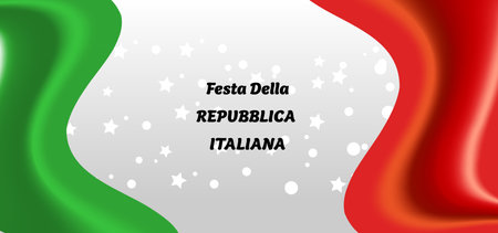 Festa Della Repubblica Italian National Day Celebration Illustration.のイラスト素材