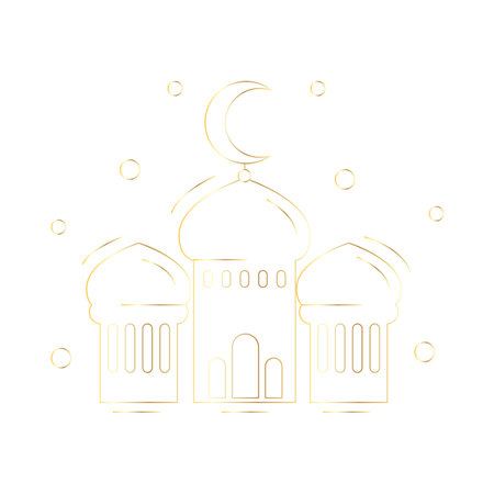 Muslim holiday Ramadan vector illustration on white background.のイラスト素材