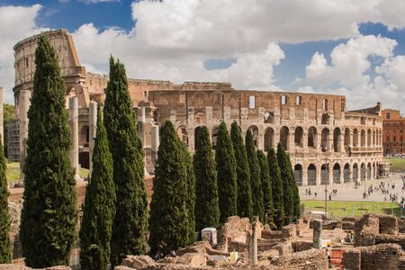 the Colosseum, the city's architecture, culture, Romeのeditorial素材