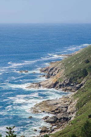the Atlantic ocean in Spainの写真素材