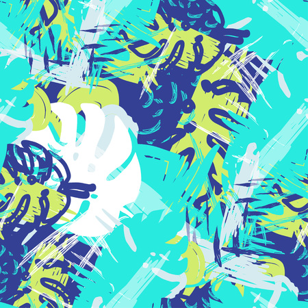 Contemporary universal seamless pattern. Hand Drawn textures. Design for card, invitation, flyer, poster, placard, brochure. Vector illustration.のイラスト素材