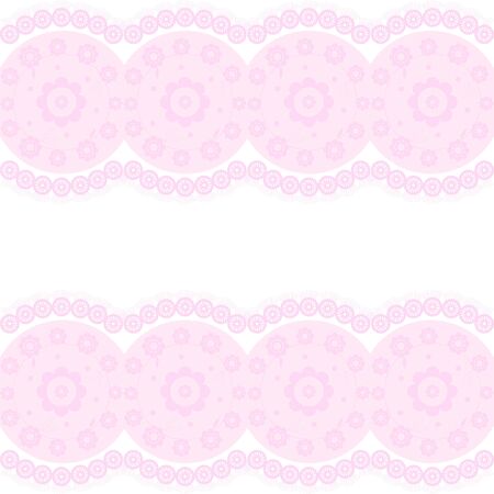 Lace ribbon seamless pattern. Vector illustration. Can be used for packaging, invitations, decoration, bag template, etc.のイラスト素材