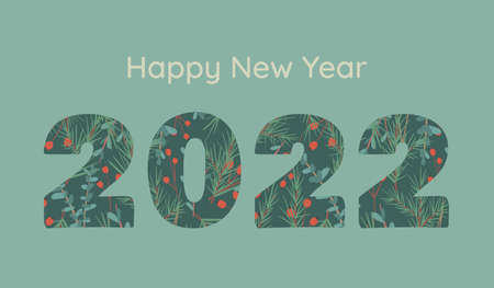 Christmas and Happy New Year illustration banner. Vector design templateのイラスト素材