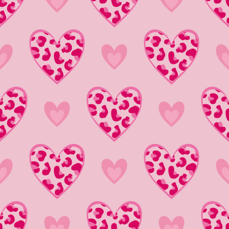 seamless pattern of hearts pink vector hearts background texture. Wallpaper for wrapping paper. Vector illustrationのイラスト素材