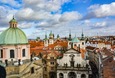 Above the roofs of Pragueの写真素材