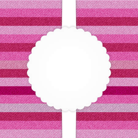 Illustration of pink horizontal stripped jeans cardのイラスト素材