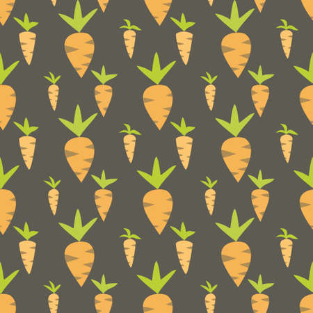 Illustration of Easter carrots seamless texture